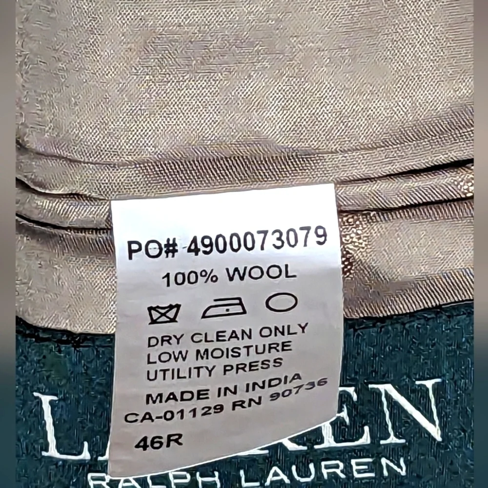 Lauren Ralph Lauren 100% Wool Blazer Size 46R